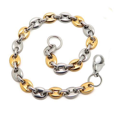 Bobijoo Jewelry Curb Catena Bracciale In Acciaio Inox Biker Meccanico