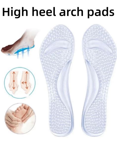 1pair Womens High Heel Shoes Gel Forefoot Pad Anti Slip And Anti Wearing Half Size Silicone Shoe