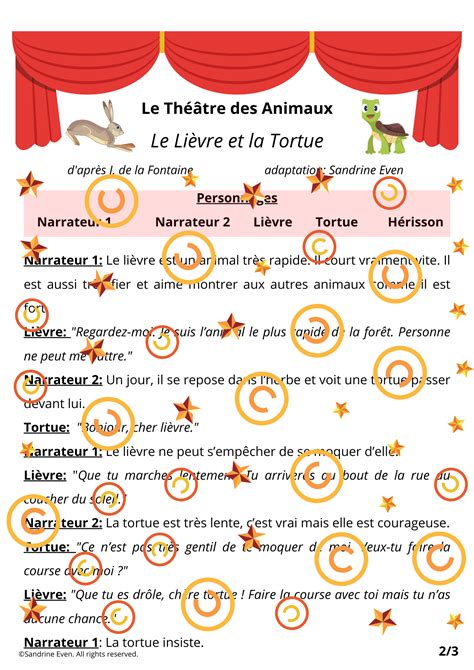 Le Th Tre Des Animaux Fables De J De La Fontaine D Apr S Esope