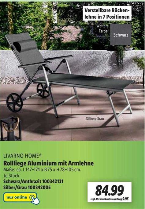 Livarno Home Rollliege Aluminium Mit Armlehne Angebot Bei Lidl