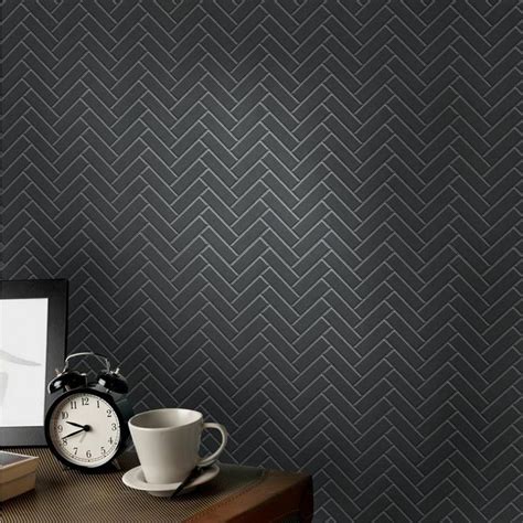 Festival Matte Black Herringbone Porcelain Mosaic Porcelain Mosaic