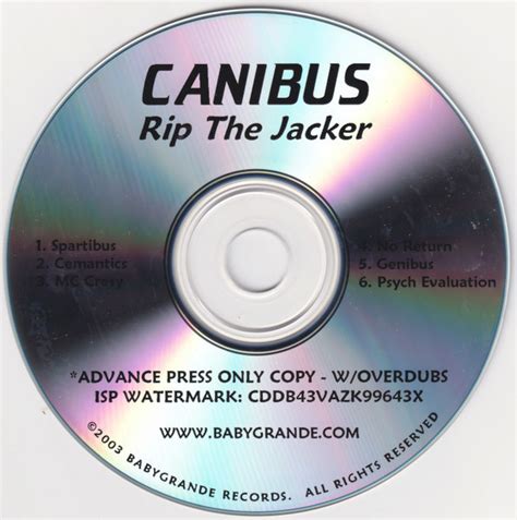 Canibus - Rip the Jacker (Advance) - Reviews - Album of The Year