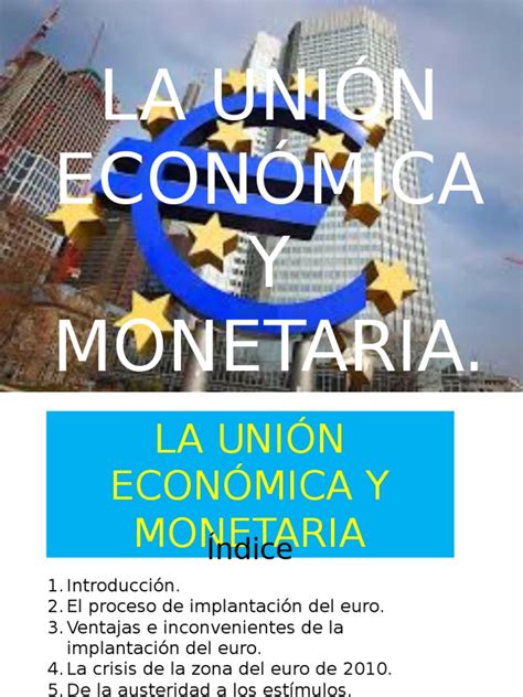 Economia Pdf Unión Económica Y Monetaria De La Unión Europea Euro