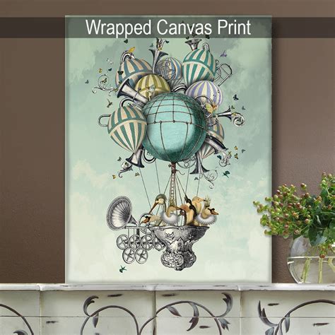 Limited Edition Hot Air Balloon Poster Aves Piger Hot Air Etsy