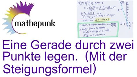 Eine Gerade Durch Zwei Punkte Legen Mit Der Steigungsformel Und