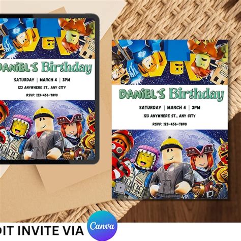 Roblox Birthday Greeting Etsy