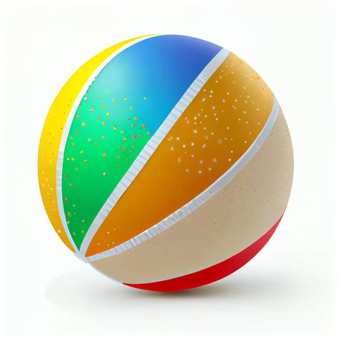 Beach Ball Clip Art No Shadow Hd 8k White Background Sharp