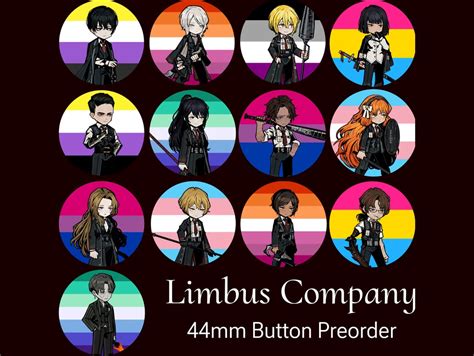 Limbus Company Pride Buttons Preorder Project Moon Fanmerch Free Outis