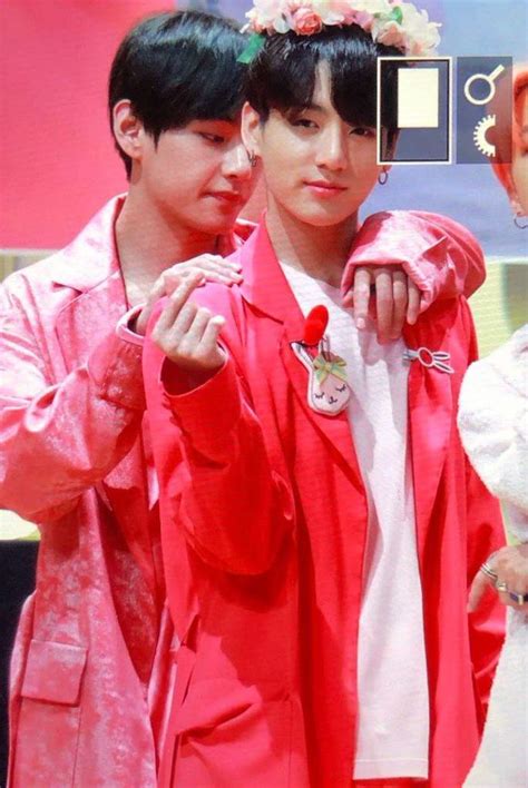 Taekookvkook 🐯💜💗🐰fansign Pink April 2019 Inseparable V K O O K Amino