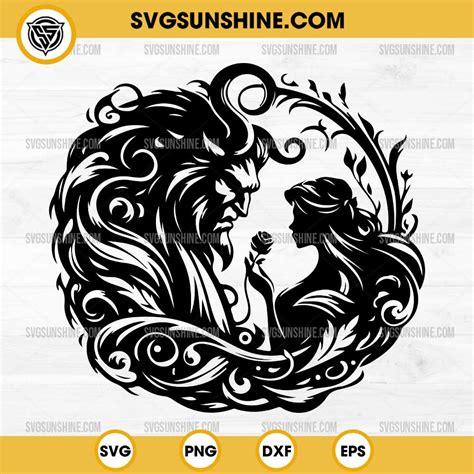 Beauty And The Beast Svg Disney Princess Belle Mandala Svg Enchanted