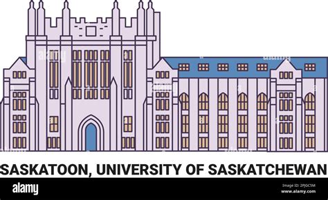 Canada Saskatoon University Of Saskatchewan Travel Landmark Vector