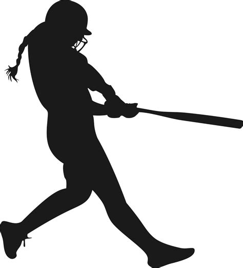 Baseball Girl Silhouette