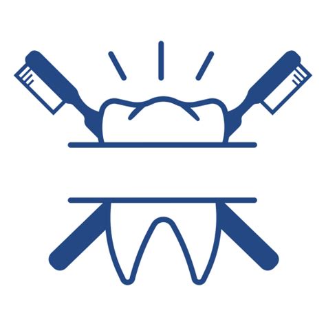 Diseño Png Y Svg De Icono De Dientes Y Cepillos Para Camisetas