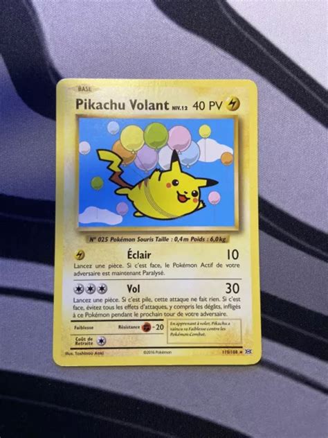 Carte Pok Mon Pikachu Volant Secr Te Xy Evolutions Fr Eur