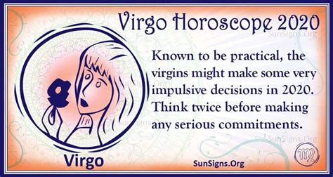 Virgo Horoscope 2020 Get Your Predictions Now SunSigns Org