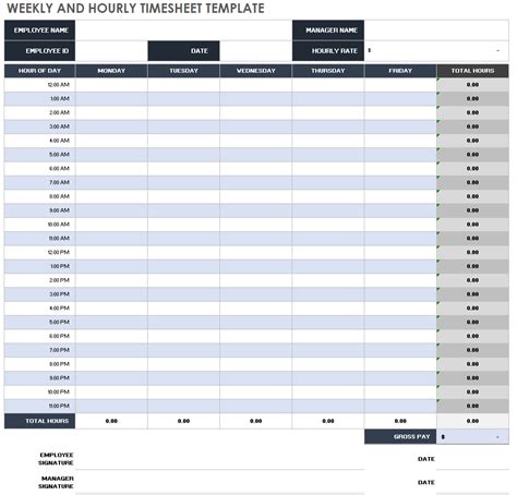 Free Weekly Timesheet and Time Card Templates | Smartsheet