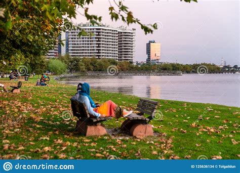 View from Kanarya Shore on Kucukcekmece Lake. Editorial Stock Image - Image of avcilar ...