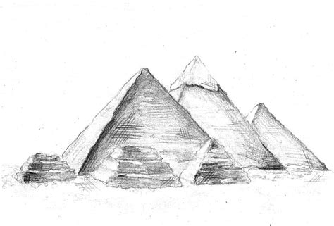 Pyramid Of Giza Drawing at PaintingValley.com | Explore collection of ...