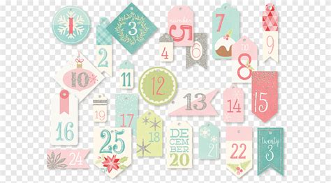 Sugar Plum Advent Calendars Christmas Day Paper Text Calendar Png