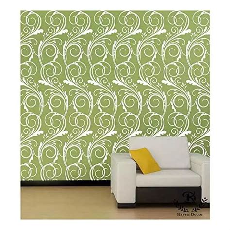 Buy Kayra Decor X Inch Pvc Swirl Floral Wall Design Stencil Khs