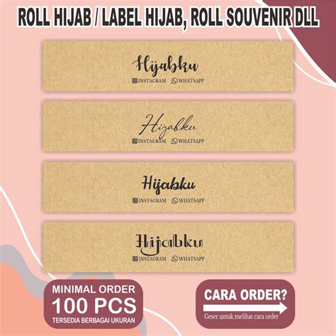 Jual Label Hijab Roll Hijab Pengikat Hijab Label Kerudung Shopee