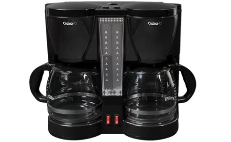 Double Coffee Brewer Station Dual Drip Coffee Maker Brews Two 12 Cup Pots Make Regular Or