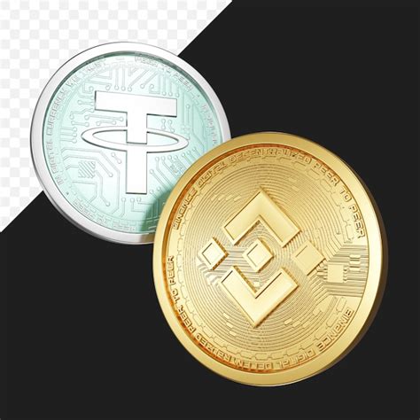 Archivo Psd Moneda Binance Y Tether Usdt Criptomoneda D Realista Que