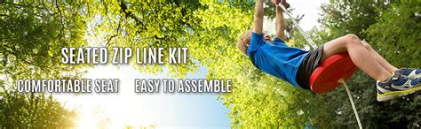 Zipline Kit Ft Ultimate Zip Line Kit Toys With Seat Trolley