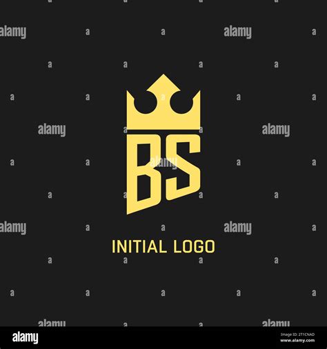 Monogram BS logo shield crown shape, elegant and luxury initial logo ...