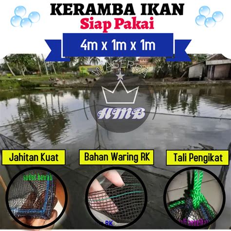 Jual Jaring Keramba Ikan Hapa Kerambah Ikan Bahan Waring Ukuran 4m X 1m