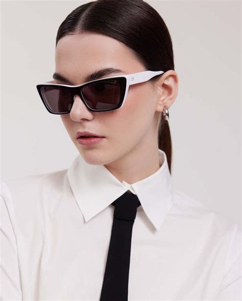 Black And White Cat Eye Sunglasses Women S Luxury Sunglasses Anne Fontaine