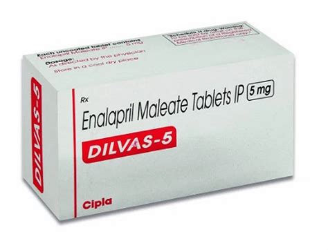 Dilvas Enalapril Maleate Tablets Packaging Type Box Dosage Mg At