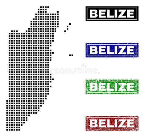 Belize Distressed Map Stock Vector Illustration Of Belizean 86851443