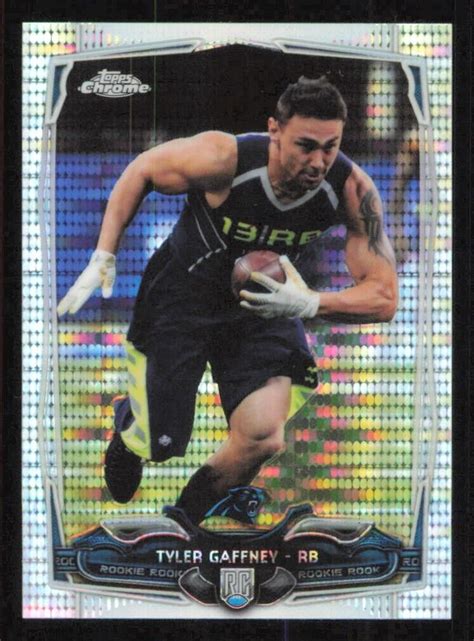 Topps Chrome Tyler Gaffney Mini Pulsar Refractor Card