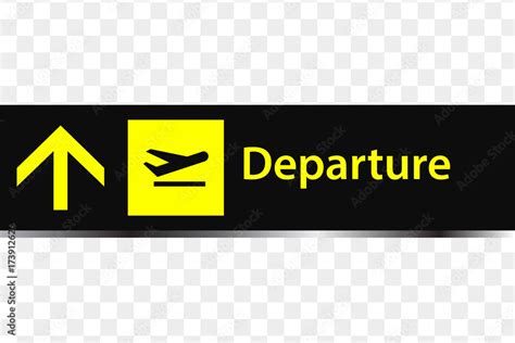 Vetor De Departure Sign In The Airport Departure Icon Departure Sign