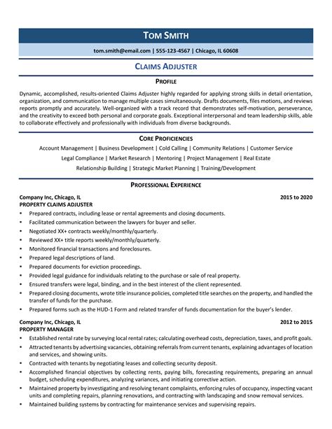 Claims Adjuster Resume Example And Guide 2021 Zipjob