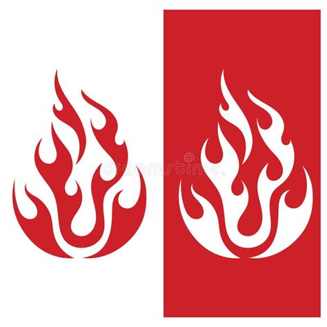 Fire Logo Template Flame Symbol Icon Vector Stock Vector Illustration