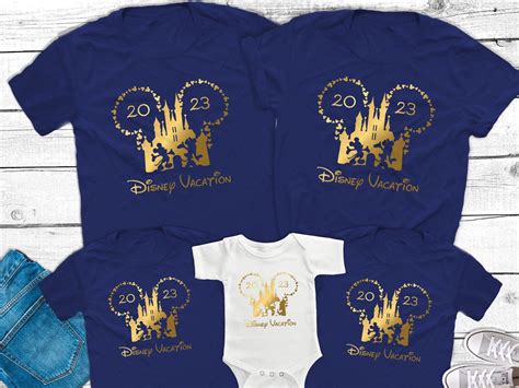 Disney Family Vacation 2023 Shirts, Disney Gold Foil Shirts Mickey and ...