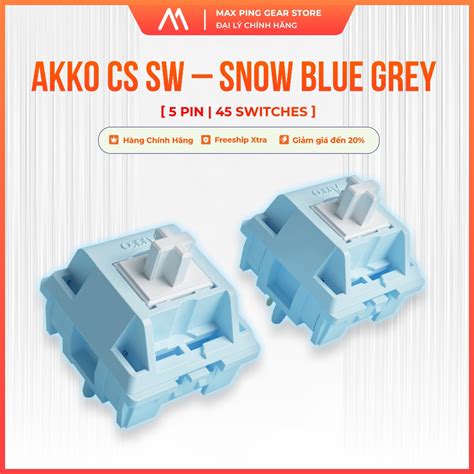 Switch bàn phím AKKO CS switch Snow Blue Grey 45 switch 5 pin