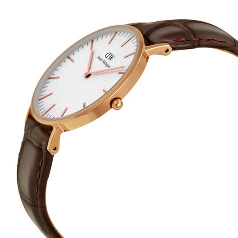 Daniel Wellington 0510dw Classic York Rose Gold 36mm Brown Leather