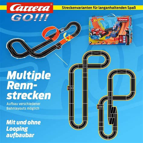 Carrera GO Hot Wheels 6 4 Race Track Set I Racetracks And Licensed Slot Cars Up To 2 Players