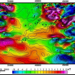 Tilt Derivative Map Of Upward Continued 10km Aeromagnetic Data