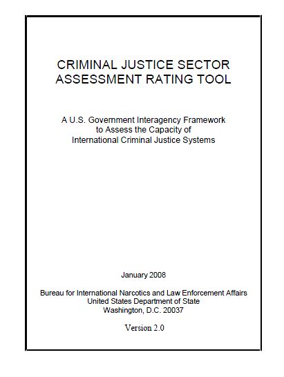 Us State Department International Criminal Justice Sector Assessment Guide Public Intelligence