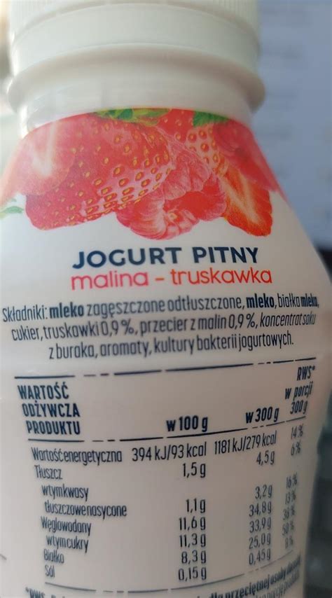 Jogurt Pitny Typu Islandzkiego Skyr Malina Truskawka Bakoma Kalorie