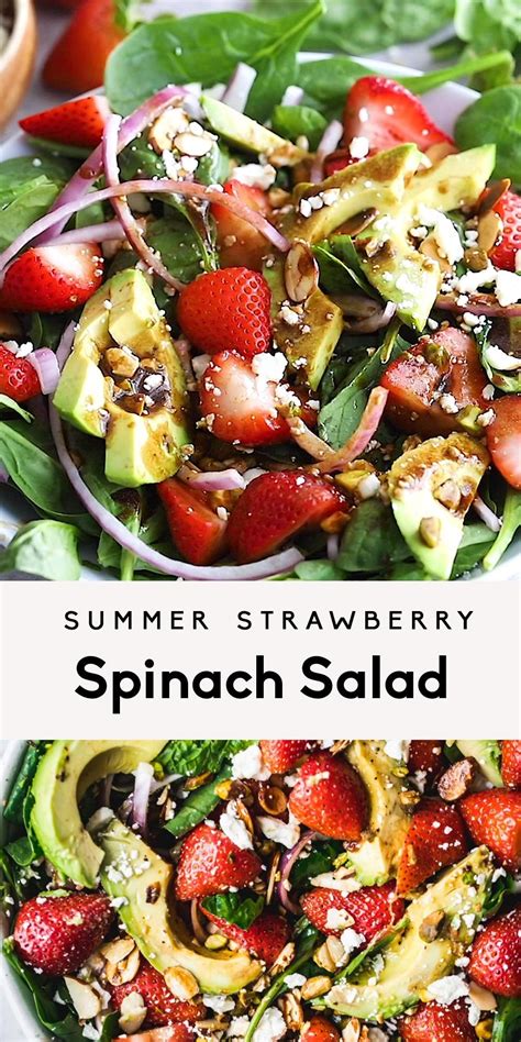 Summer Strawberry Spinach Salad With Avocado Artofit