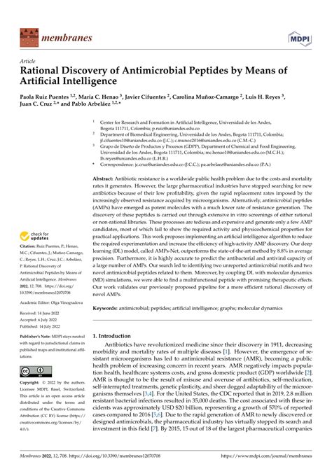 Pdf Rational Discovery Of Antimicrobial Peptides By Means Of