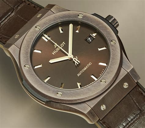 Hublot Debuts U S Exclusive Limited Edition Classic Fusion 45mm Bronze Brown Watch Ablogtowatch