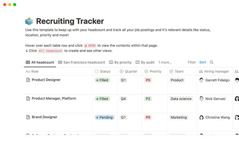 Recruiting Tracker Notion Template