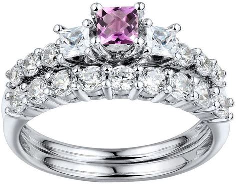 Fine Jewelry Diamonart Pink And White Cubic Zirconia Sterling Silver 3