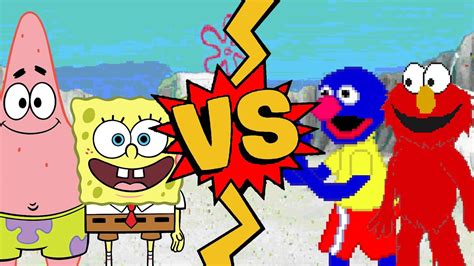 M U G E N Battles Spongebob Patrick Vs Elmo Grover Spongebob